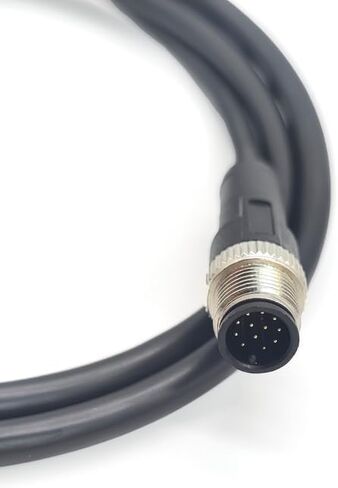 M12 12 Pin Connector Cable Male to Female A-Code IP67 Waterproof Industrial Extension Wire 30V 1.5A for Sensors Actuators Cameras Barcode Reader Industrial Ethernet Fieldbus in Saudi Arabia