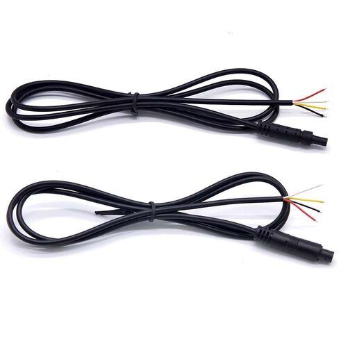 2 Pack Dash Cam Bare Wire Cable with 4 Pin Male and Female Plug Open End Rear View Camera Extension Cord Backup Camera Cables for Dul Dash Cam Front and Rear Camera Car Stereo Head Unit in Saudi Arabia