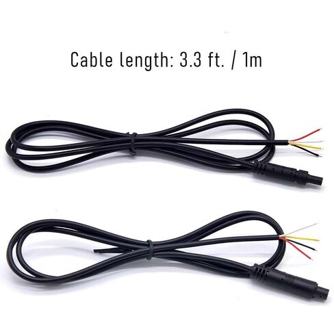2 Pack Dash Cam Bare Wire Cable with 4 Pin Male and Female Plug Open End Rear View Camera Extension Cord Backup Camera Cables for Dul Dash Cam Front and Rear Camera Car Stereo Head Unit in Saudi Arabia