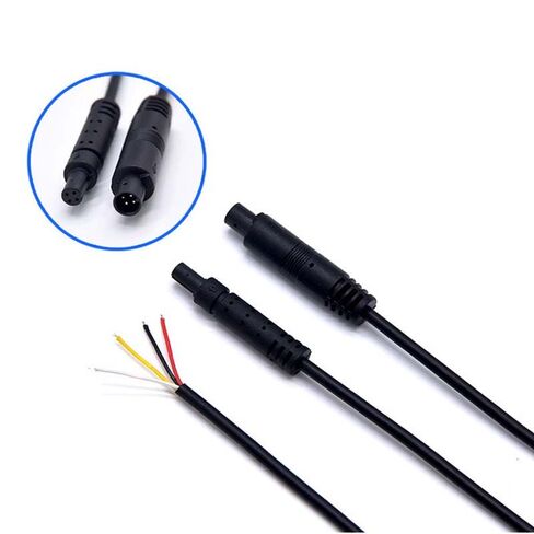 2 Pack Dash Cam Bare Wire Cable with 4 Pin Male and Female Plug Open End Rear View Camera Extension Cord Backup Camera Cables for Dul Dash Cam Front and Rear Camera Car Stereo Head Unit in Saudi Arabia