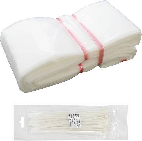 4 Pack 72Ft Heavy-Duty Industrial Vacuum Bags, 5.5mil Thickness 3-Ply PE | Continuous Dust Collector Bags for Concrete Grinding & Sawing, Fits Most Dust Extractors, Includes Zip Ties in Saudi Arabia