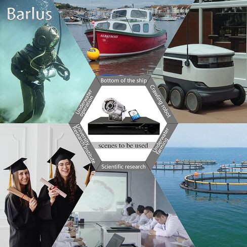 Barlus POE Underwater Camera System with 1TB HDD Underwater IP Camera HD Surveillance Night Vision Easy Remote Access with 66ft Cable in Saudi Arabia