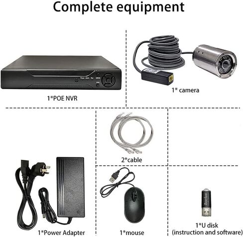 Barlus POE Underwater Camera System with 1TB HDD Underwater IP Camera HD Surveillance Night Vision Easy Remote Access with 66ft Cable in Saudi Arabia