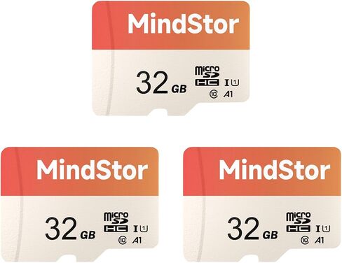 Micro SDHC 32GB Memory Card, MindStor 90MB/s Read Speed TF Card with Adapter, U1, A1 Rated, HD Video Support, Waterproof, for Security Camera, Dash cam, 3 Pack in Saudi Arabia