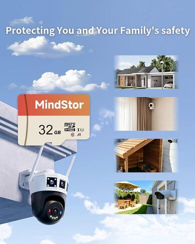 Micro SDHC 32GB Memory Card, MindStor 90MB/s Read Speed TF Card with Adapter, U1, A1 Rated, HD Video Support, Waterproof, for Security Camera, Dash cam, 3 Pack in Saudi Arabia