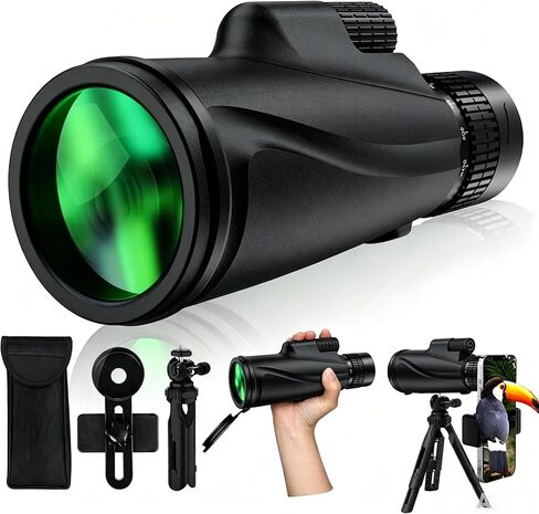 Monocular-Telescope 80x100 High Powered Monoculars High Definition for Adults High Powered with Smartphone Adapter Telescope Bird Watching Travel Camping Hiking in Saudi Arabia