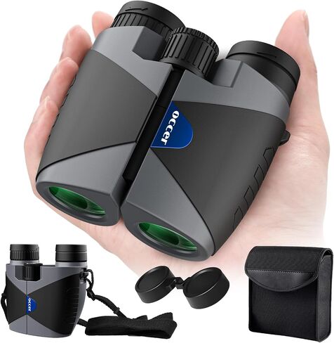 Occer 15x30 Binoculars for Adults Kids Easy Focus for Bird Watching Green | Compact, Small, High Powered, BAK4 Prism, FMC, Large eyepiece, Low Light Vision, Travel, Cruise, Concert, Hunting in Kuwait