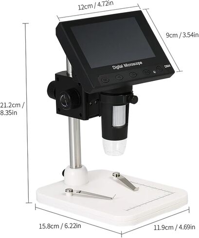 USB Microscope, 1000X Magnification 4.3-inch LCD Display Portable Microscope 720P LED Digital Magnifier in Saudi Arabia