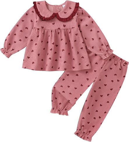 Saeaby Toddler Baby Girl Clothes Fall Winter Top Pants Outfit for Girls in Saudi Arabia