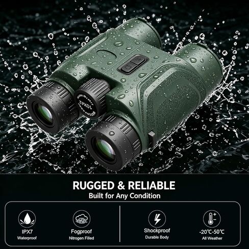 TRV 10x42 Rangefinder Binoculars for Hunting, 5000Y ED Waterproof | Built for Deer, Elk And Bow Hunting, Wildlife Observation, Scouting, Hiking And Rugged Outdoor Adventures. in Saudi Arabia