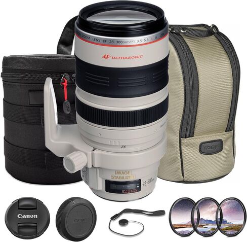 Canon EF 28-300mm f/3.5-5.6L is USM Lens (9322A002) Bundle in Kuwait
