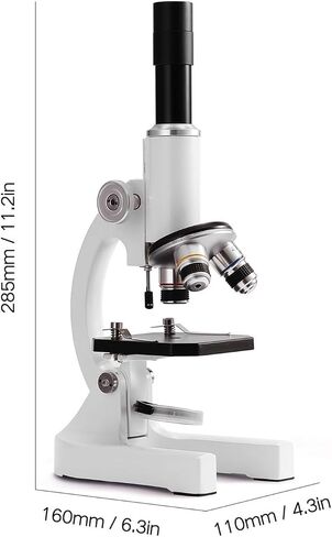 Microscope, Microscope 64X-2400X Monocular Light Elementary School Students Science Experiment Biology Education for Children Adults Beginner Learning and Experiments,for Homeschool Lab in Kuwait