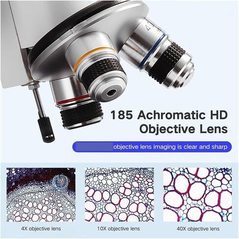 Microscope, Microscope 64X-2400X Monocular Light Elementary School Students Science Experiment Biology Education for Children Adults Beginner Learning and Experiments,for Homeschool Lab in Kuwait