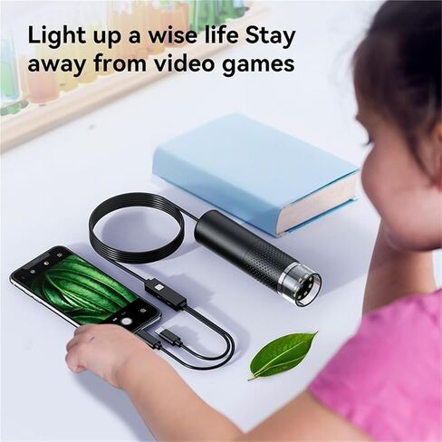 Microscope, Digital Microscope Type C Scope Portable 8LED 1600x Magnification Endoscope for Phone Inspection Camera for Electronic Equipment Repair,for Homeschool Lab in Kuwait