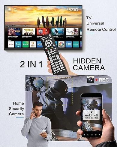 TV Remote Camera 2 in 1 Use WiFi HD 1080P Hidden Camera TV Remote Spy Camera with Video and Motion Detection for Indoor Home Security Camera Wireless Nanny Cam in Saudi Arabia