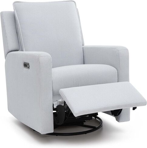 babyGap Harlowe Power Recliner with USB-A & Charging Port by Delta Children - Greenguard Gold Certified – Stain-Resistant Performance Fabric is Oeko-TEX Standard 100 Certified, Ash in Saudi Arabia