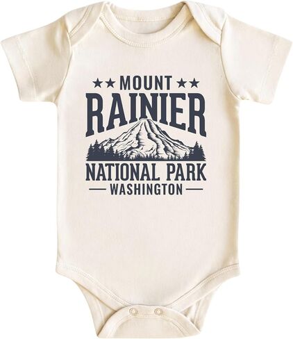 Mount Rainier Washington Baby Bodysuit for Boys Girls, Seattle Spokane Tacoma Vacation Infant Outfit in Saudi Arabia