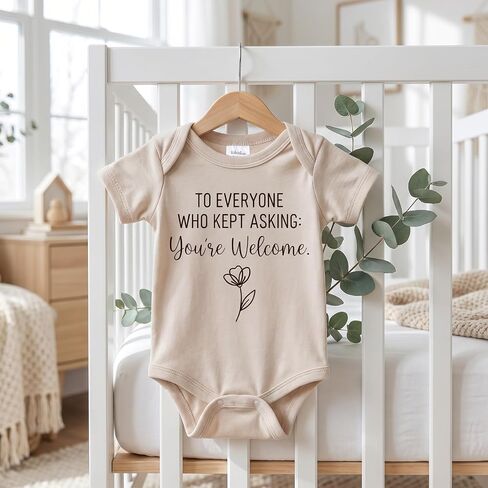 Pregnancy Announcement for Grandparents Gift, To Everyone Who Kept Asking You're Welcome.Infant Reveal Ideas, Newborn Pregnancy Announcement Outfit (0-3month,oat) in Saudi Arabia