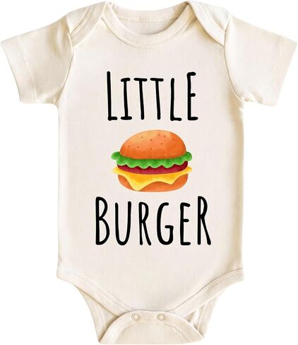 Little Burger Baby Bodysuit for Boys Girls, Foodie Newborn Gifts - Hamburger Lovers in Saudi Arabia