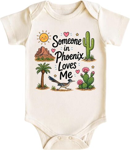 Someone in Phoenix Loves Me Baby Bodysuit for Boys Girls - Phoenix Arizona Newborn Gifts in Saudi Arabia