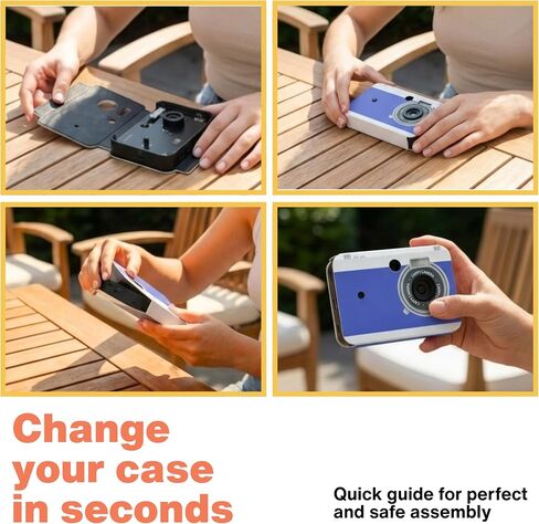20MP Retro Digital Camera – Screen-Free Point-and-Shoot, Distraction-Free Photography, Simple Film-Style Camera, Retro Blue Design, USB-C Rechargeable, 32GB microSD in Kuwait
