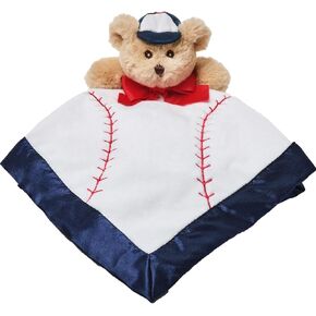 Bearington Touchdown Snuggler Plush Football Lovey Blanket - 15" Soft Velour and Satin Baby Lovey for Boys - Football Security Blanket, Infant Snuggle Toy for Nursery or Newborn in Kuwait
