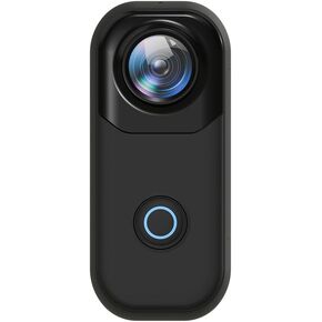 4K Action Camera with WiFi, Waterproof Sports 142° Wide Angle, Mini Thumb 1080P 60FPS Video Recorder with Remote Control App, Helmet for Motorcycle Cycling Diving Vlog (White) in Saudi Arabia