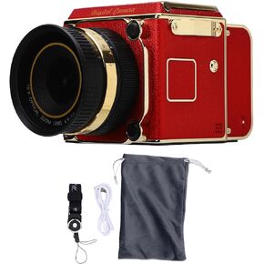 Vintage Digital Camera, 56MP 2.7K Retro Point and Shoot Camera with Autofocus, 2 Inch Screen, 16X Zoom Compact Photography for Beginners Kids Teens (Red) in Saudi Arabia