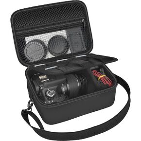 Camera Bag for Canon T7/T100 & Sony a6400/a6700 | Padded Camera Bag, Adjustable Dividers for Body, Lens and Accessories, Shoulder Strap, Bag Only, Purple in Kuwait