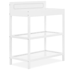 Dream On Me Ivy Baby Changing Table – Compact Modern Changing Station with Spacious Drawer & 2 Open Shelves, New Zealand Pinewood, Easy-to-Clean Non-Toxic Finish, Space-Saving Nursery Storage – White in Kuwait