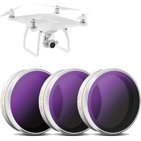 ND/CPL Filter Set for DJI Phantom 4 Pro and Advanced, 3 Pack | ND4/CPL, ND8/CPL and ND16/CPL Filters with AGC Optical Glass, Ultra Slim, MRC Coating and Lens Cloth in Saudi Arabia