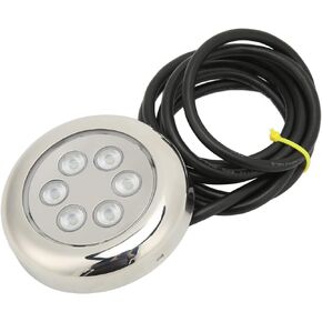 مصباح LED تحت الماء من فاباتر، 3.5 بوصة IP68 12 فولت 24 فولت تيار مستمر، ضوء بحري تحت الماء، قارب مع حلقة من الفولاذ المقاوم للصدأ لقارب اليخوت البحري (RGB) in Kuwait
