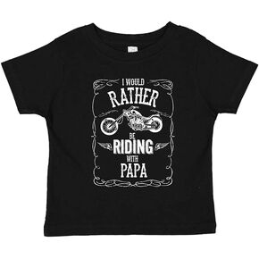 I'd Rather Be Riding with Papa Motorcycle Baby Bodysuit One Piece Or Toddler Shirt Biker Grandpa Gift in Saudi Arabia