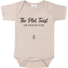 The Plot Twist We Prayed For Baby Announcement Onesie, Funny Pregnancy Announcement Outfit for Grandparents to be,Baby Coming Soon Shower Reveal Idea Gift (oat) in Saudi Arabia