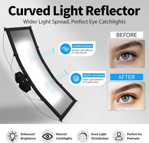 Photography Reflector Light Reflector with 2m Stand, 59"x24" U-Shaped Kit in Saudi Arabia