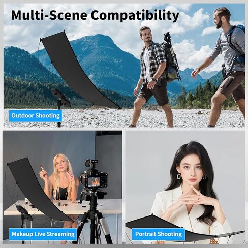 Photography Reflector Light Reflector with 2m Stand, 59"x24" U-Shaped Kit in Saudi Arabia