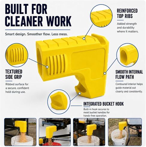 Table Saw Dust Collection Adapter,Snap On Sawdust Collector Port Connector for Compatible 2.05 in Table Saw Dust Ports,Gravity Fed Wood Chip Outlet with Built in Bucket Support Area in Saudi Arabia