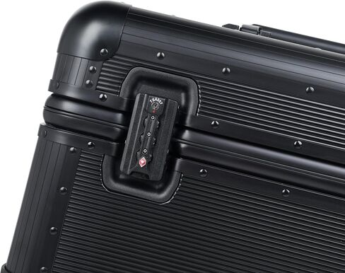 Full Aluminum Carry-On Suitcase, Pilot Case, Black | 18" Hard Shell Zipperless Luggage, Dual TSA Locks, Removable Double Spinner Wheels, 3-Stage Telescopic Handle in Kuwait