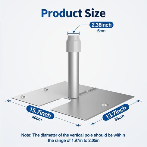14"x16" Metal Base with Pin for Pipe and Drap Stand | Heavy Duty Foldable Base for Backdrop Stand, Background Frame, Curtain Stand, Wedding Decor and Party in Kuwait