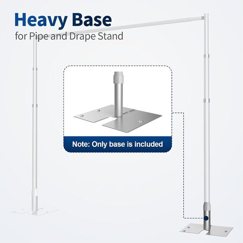 14"x16" Metal Base with Pin for Pipe and Drap Stand | Heavy Duty Foldable Base for Backdrop Stand, Background Frame, Curtain Stand, Wedding Decor and Party in Kuwait