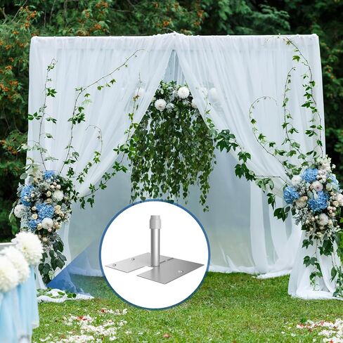 14"x16" Metal Base with Pin for Pipe and Drap Stand | Heavy Duty Foldable Base for Backdrop Stand, Background Frame, Curtain Stand, Wedding Decor and Party in Kuwait