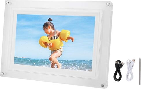 10.1 Inch LED Digital Picture Frame Dynamic Colors Slideshow Player for Home Office Décor in Saudi Arabia