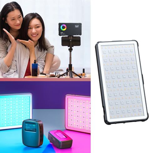 Rechargeable 10W LED Camera Light Video Fill Lamp Dimmable 2500K-9000K Portable Handheld Pocket Light for Travel Professional DSLR Camera in Saudi Arabia