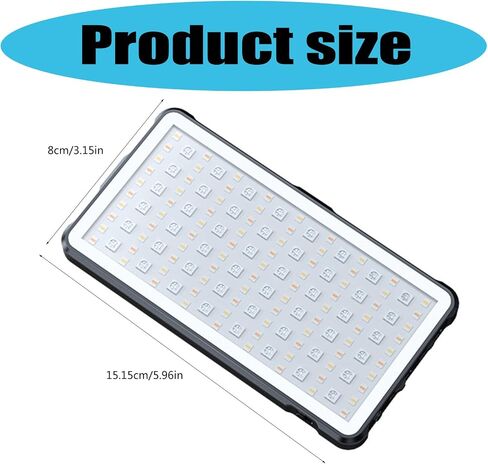 Rechargeable 10W LED Camera Light Video Fill Lamp Dimmable 2500K-9000K Portable Handheld Pocket Light for Travel Professional DSLR Camera in Saudi Arabia