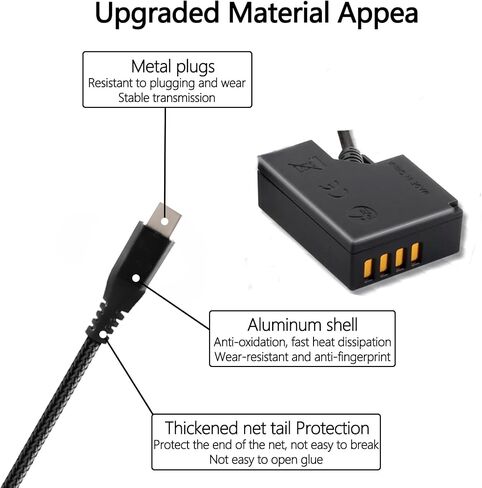 PD USB-C Power Cable to NP-W126 Dummy Battery CP-W126 DC Coupler for Fujifilm Cameras X H1 A1 A2 A3 E1 E2 E2S X-T30 II in Saudi Arabia