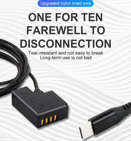 PD USB-C Power Cable to NP-W126 Dummy Battery CP-W126 DC Coupler for Fujifilm Cameras X H1 A1 A2 A3 E1 E2 E2S X-T30 II in Saudi Arabia