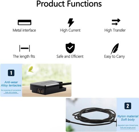 PD USB-C Power Cable to NP-W126 Dummy Battery CP-W126 DC Coupler for Fujifilm Cameras X H1 A1 A2 A3 E1 E2 E2S X-T30 II in Saudi Arabia