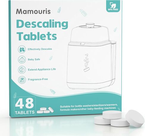 Descaling Tablets for Bottle Washer: 36 Count Descaler Tablets Removes Milk | & Limescale Descaler Tablets, Citric Acid, Compatible with Momcozy Baby Brezza Grownsy Papablic Baby Bottle Washer Warmer in Kuwait