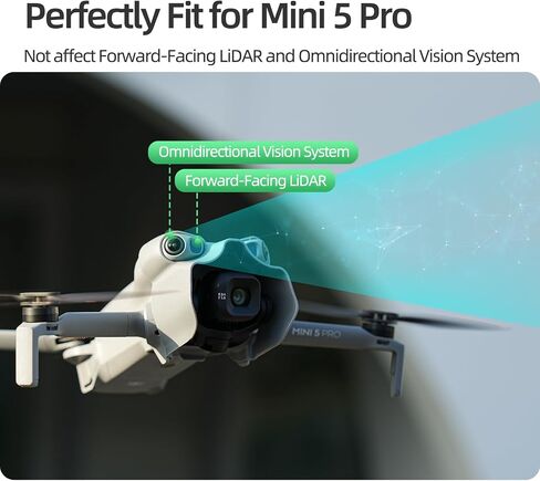 Lens Hood for DJI Mini 5 Pro Accessories - Anti Glare Protects Gimbal and Lens - Grey in Saudi Arabia