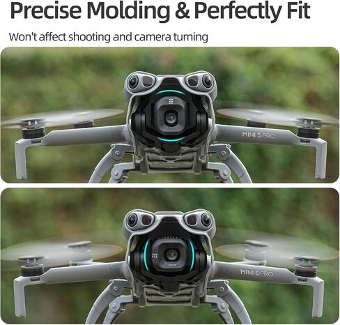 Lens Hood for DJI Mini 5 Pro Accessories - Anti Glare Protects Gimbal and Lens - Grey in Saudi Arabia
